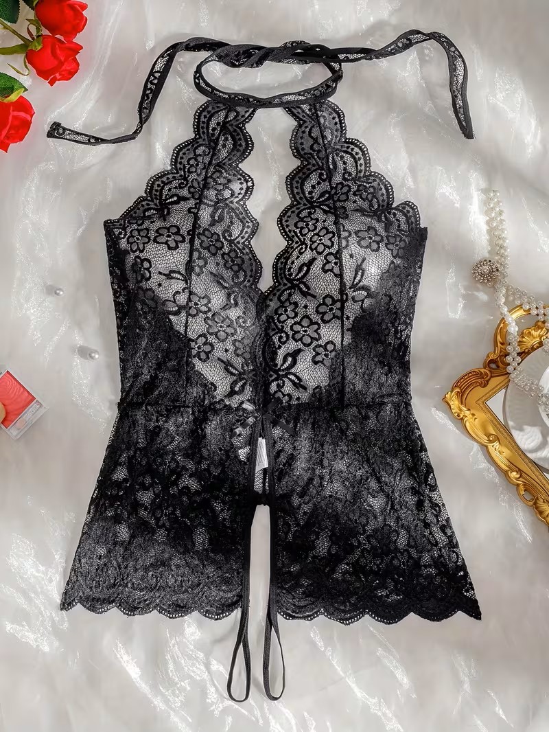 Elegante Plus Size Off-Shoulder Bodysuit met Kant & Open Kruis - Afbeelding 4